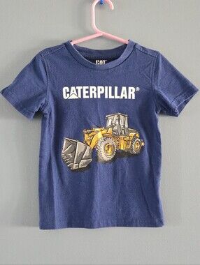 Caterpillar Navy Blue Kids Tee with White Logo (4)